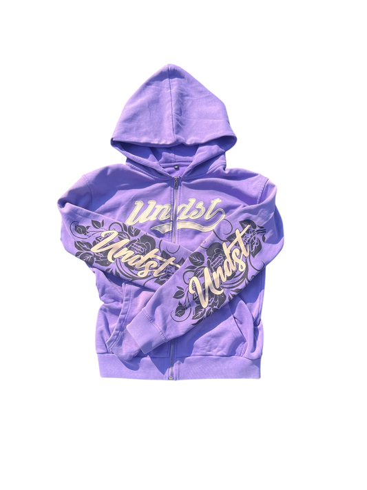 Rose Zip Up - Purple