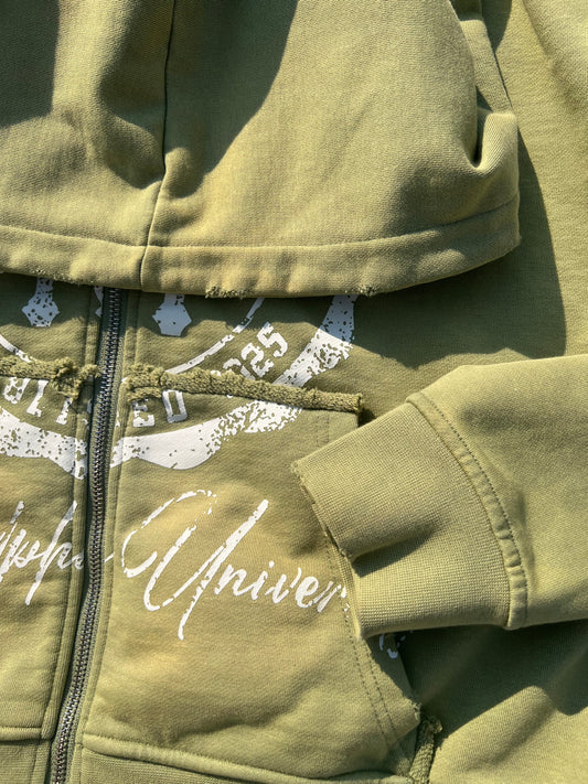 Dropout Zip Up - Green