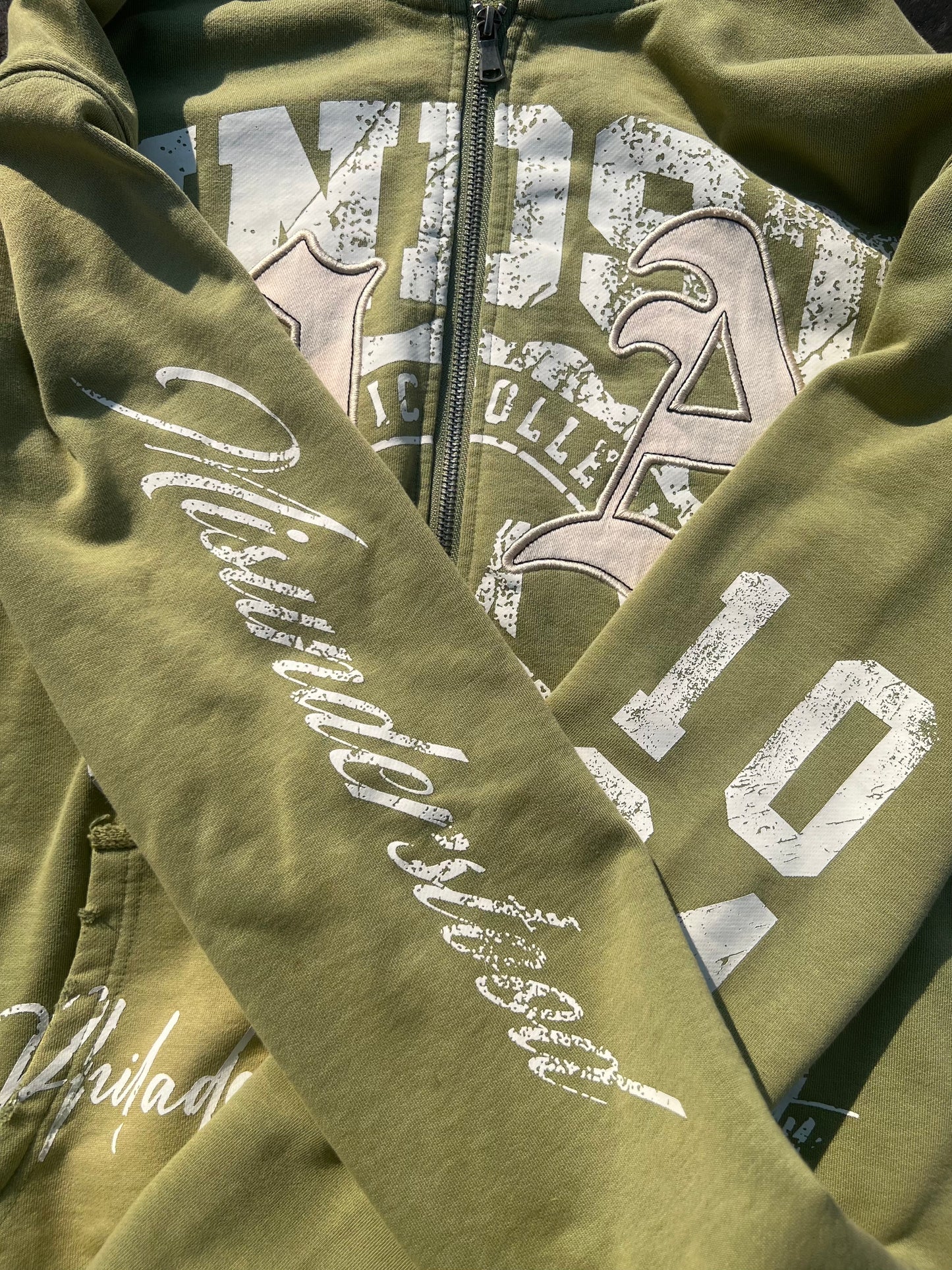 Dropout Zip Up - Green
