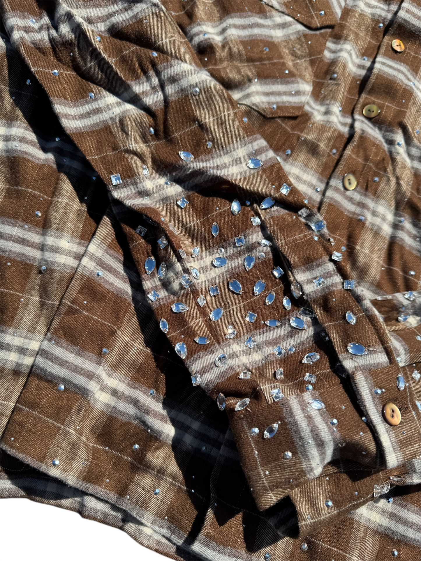 Diamanté Flannel - Brown
