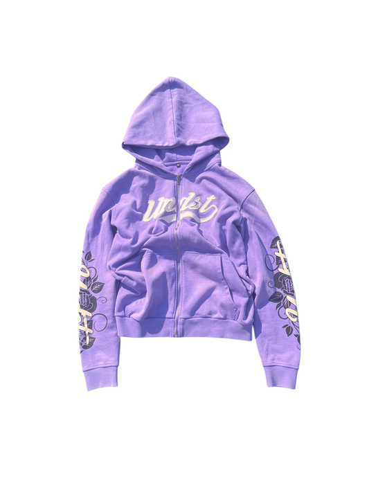 Rose Zip Up - Purple