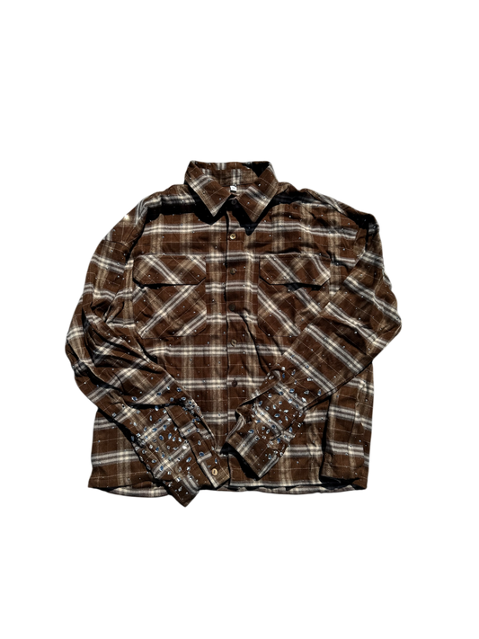 Diamanté Flannel - Brown