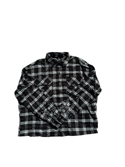 Diamanté Flannel - Black